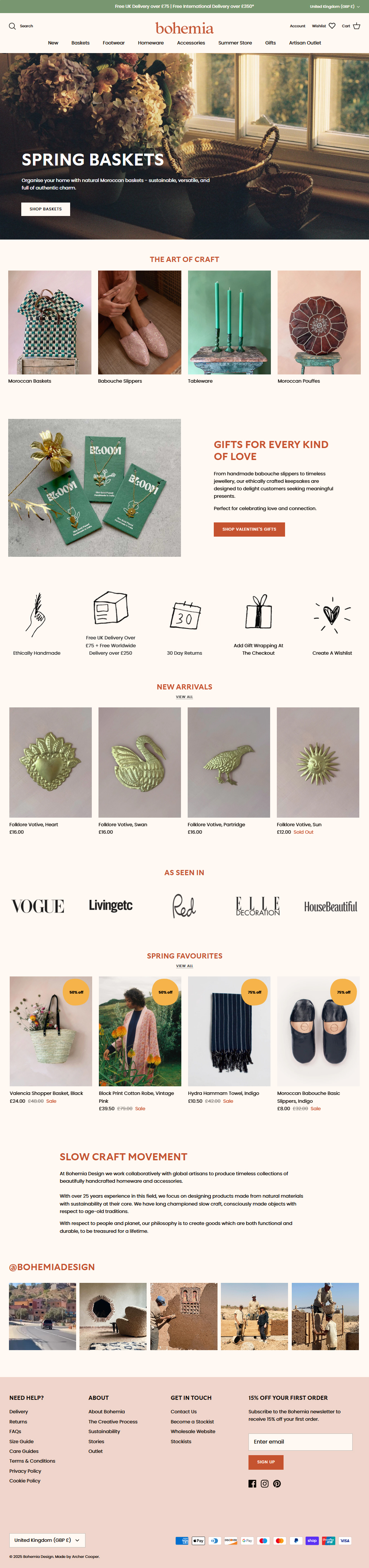 Bohemia Design homepage