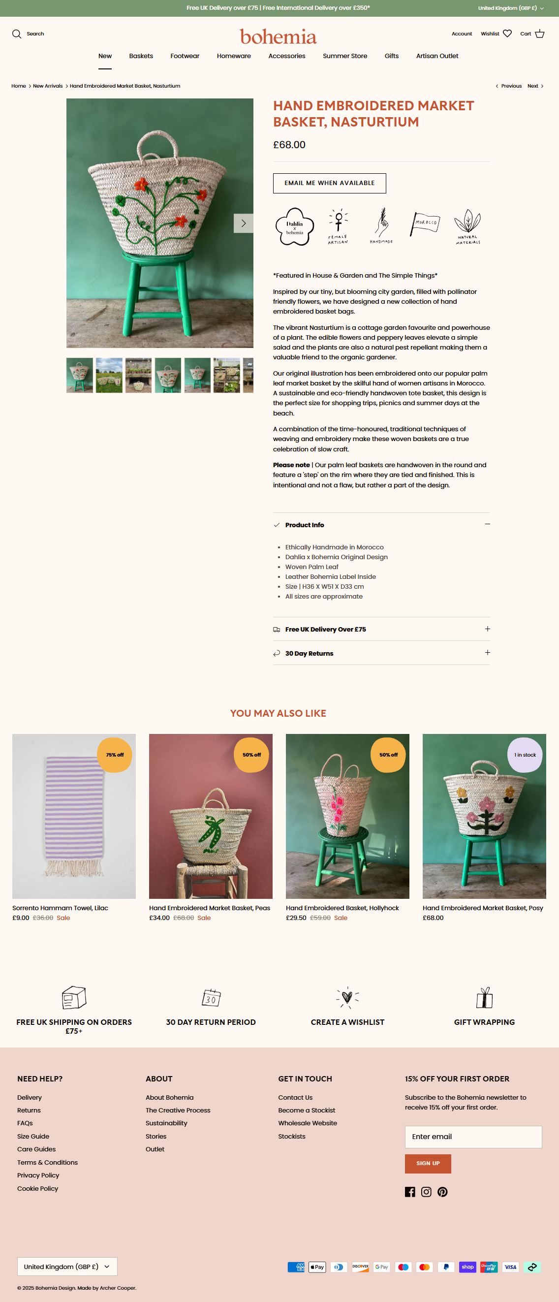 Bohemia product page
